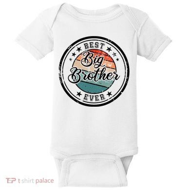 Retro Best Big Brother Ever Big Brother Baby Bodysuit