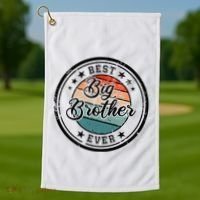 Retro Best Big Brother Ever Big Brother Golf Towel thumb 1