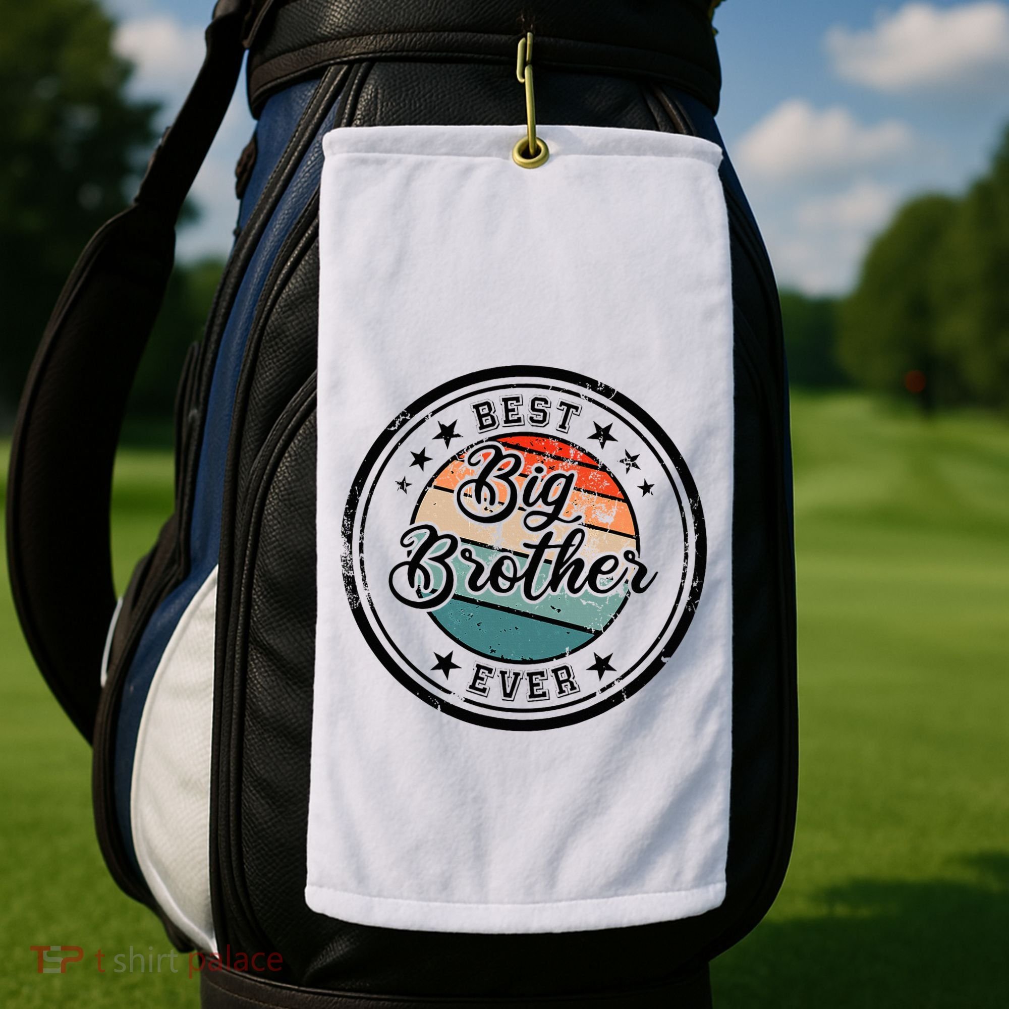 Retro Best Big Brother Ever Big Brother Golf Towel