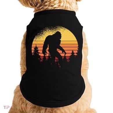 Retro Bigfoot Believer Silhouette Sasquatch Hide And Seek Doggie Tank