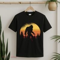 Retro Bigfoot Believer Silhouette Sasquatch Hide And Seek T-Shirt thumb 2