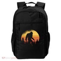 Retro Bigfoot Believer Silhouette Sasquatch Hide And Seek Backpack thumb 0