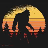 Retro Bigfoot Believer Silhouette Sasquatch Hide And Seek Women's Hoodie thumb 2