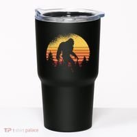 Retro Bigfoot Believer Silhouette Sasquatch Hide And Seek Tumbler thumb 0
