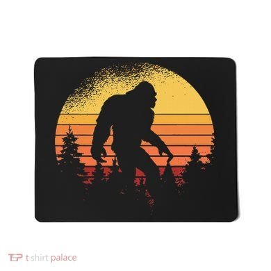 Retro Bigfoot Believer Silhouette Sasquatch Hide And Seek Mousepad
