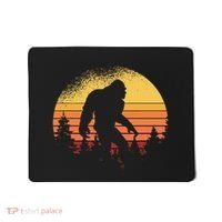 Retro Bigfoot Believer Silhouette Sasquatch Hide And Seek Mousepad thumb 0