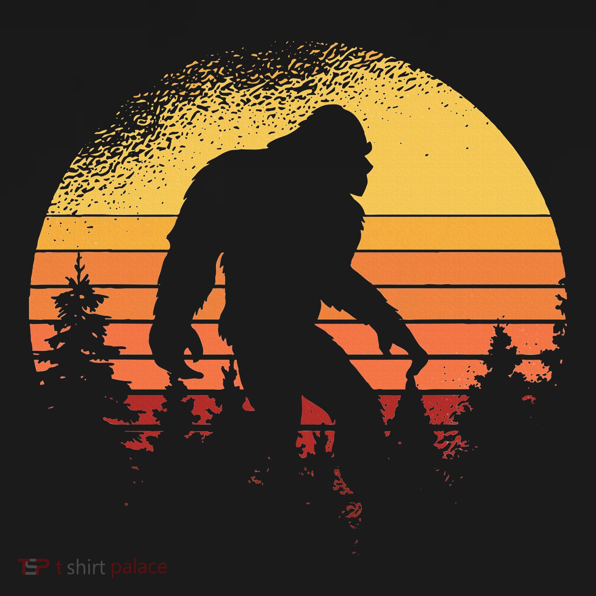 Retro Bigfoot Believer Silhouette Sasquatch Hide And Seek Women's Tank Top