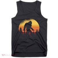 Retro Bigfoot Believer Silhouette Sasquatch Hide And Seek Tank Top thumb 0