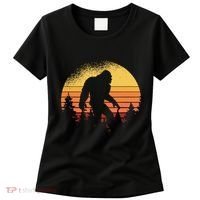 Retro Bigfoot Believer Silhouette Sasquatch Hide And Seek Women's T-Shirt thumb 0
