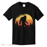 Retro Bigfoot Believer Silhouette Sasquatch Hide And Seek Kids T-Shirt thumb 0