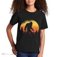 Retro Bigfoot Believer Silhouette Sasquatch Hide And Seek Kids T-Shirt thumb 2