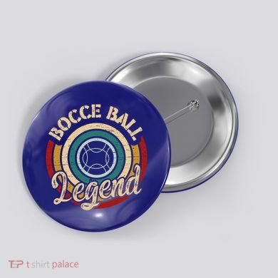 Retro Bocce Ball Legend Proud Italian Bocce Ball Gift Button