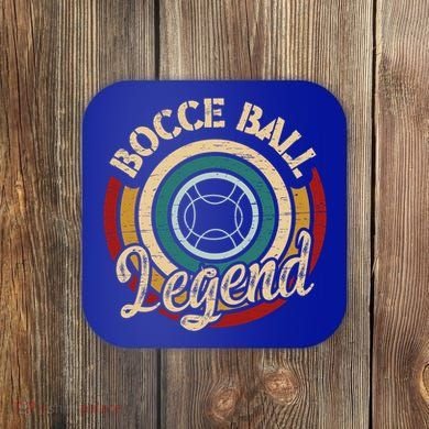 Retro Bocce Ball Legend Proud Italian Bocce Ball Gift Coaster
