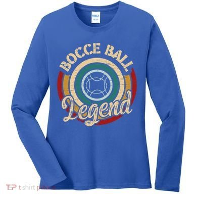 Retro Bocce Ball Legend Proud Italian Bocce Ball Gift Women's Long Sleeve Shirt