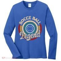 Retro Bocce Ball Legend Proud Italian Bocce Ball Gift Women's Long Sleeve Shirt thumb 0