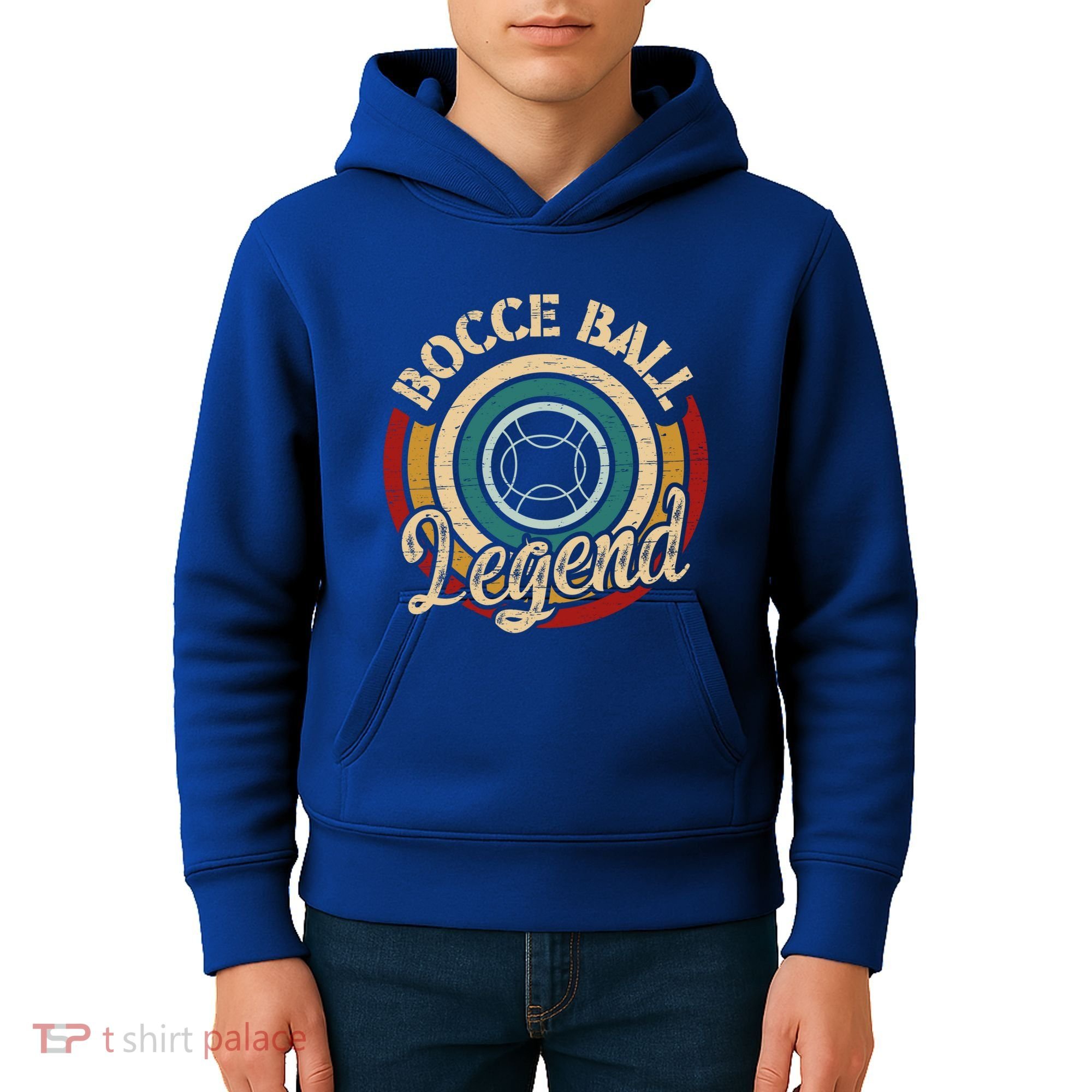 Retro Bocce Ball Legend Proud Italian Bocce Ball Gift Kids Hoodie