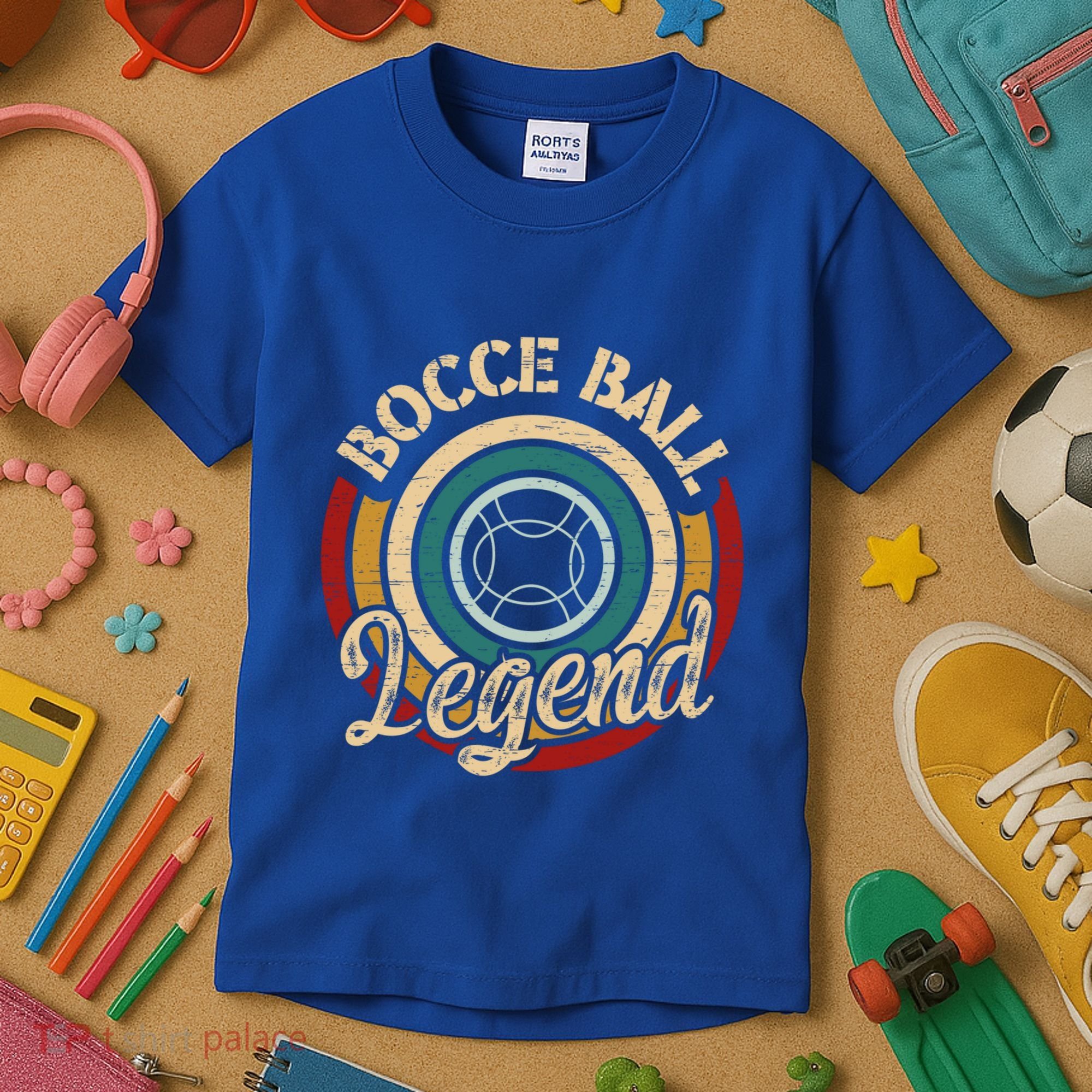 Retro Bocce Ball Legend Proud Italian Bocce Ball Gift Kids T-Shirt
