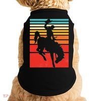 Rodeo Bucking Bronco Horse Retro Style Doggie Tank thumb 0