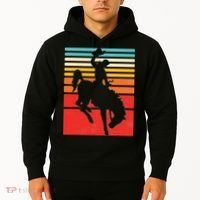 Rodeo Bucking Bronco Horse Retro Style Hoodie thumb 2