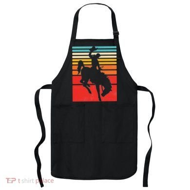Rodeo Bucking Bronco Horse Retro Style Apron