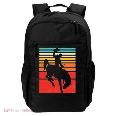 Rodeo Bucking Bronco Horse Retro Style Backpack