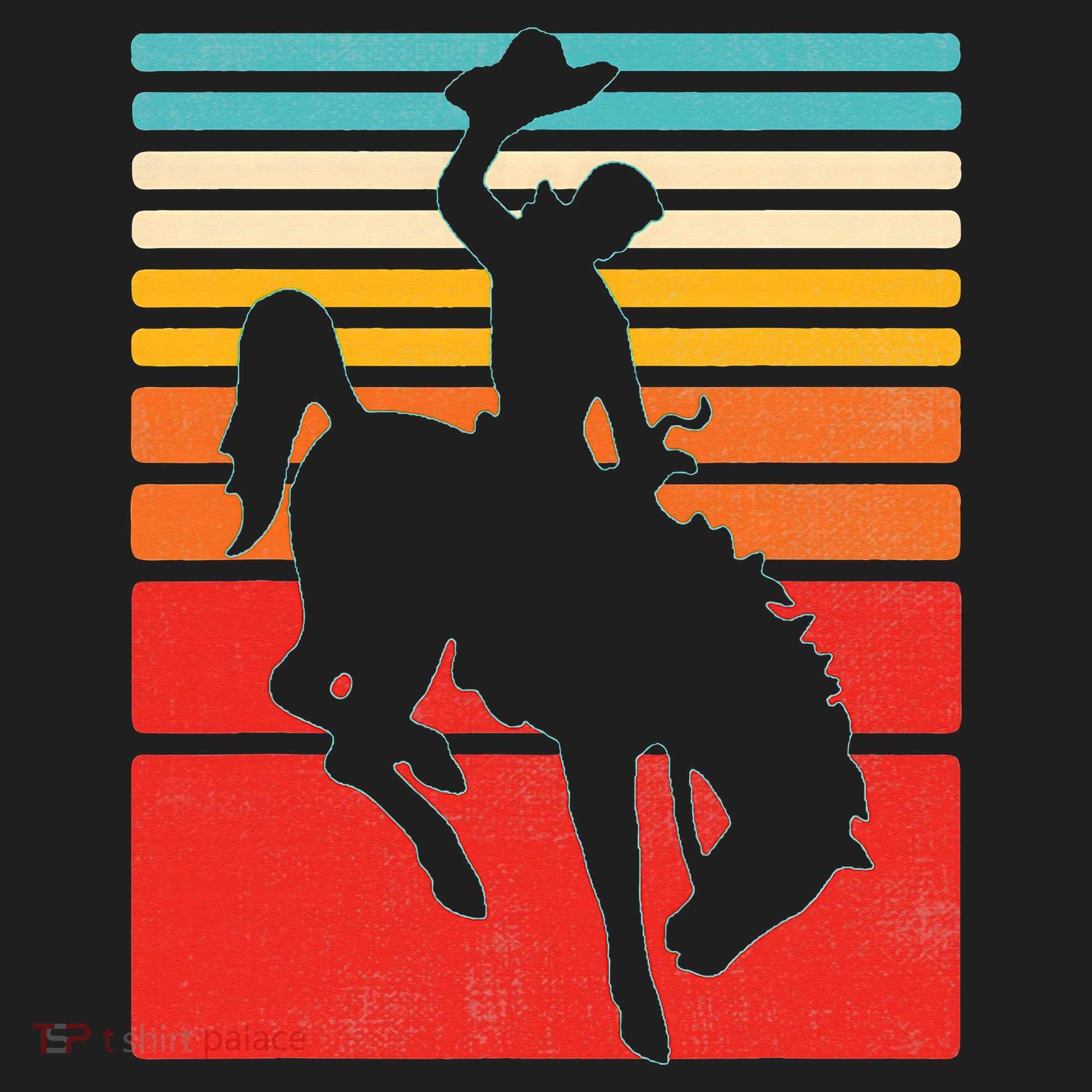 Rodeo Bucking Bronco Horse Retro Style Beanie