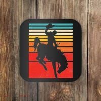 Rodeo Bucking Bronco Horse Retro Style Coaster thumb 0