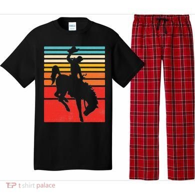 Rodeo Bucking Bronco Horse Retro Style Pajama Set