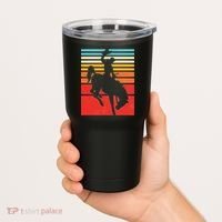Rodeo Bucking Bronco Horse Retro Style Tumbler thumb 2