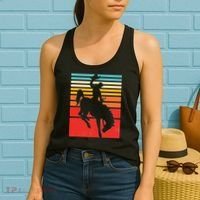 Rodeo Bucking Bronco Horse Retro Style Women's Tank Top thumb 2