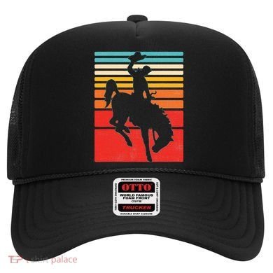 Rodeo Bucking Bronco Horse Retro Style Hat