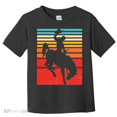 Rodeo Bucking Bronco Horse Retro Style Toddler T-Shirt