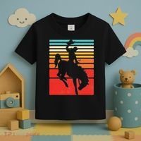 Rodeo Bucking Bronco Horse Retro Style Toddler T-Shirt thumb 3