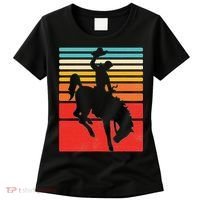 Rodeo Bucking Bronco Horse Retro Style Women's T-Shirt thumb 0