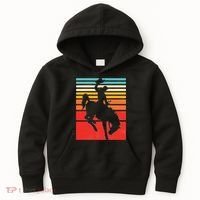 Rodeo Bucking Bronco Horse Retro Style Kids Hoodie thumb 0