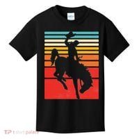 Rodeo Bucking Bronco Horse Retro Style Kids T-Shirt thumb 0