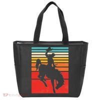 Rodeo Bucking Bronco Horse Retro Style Tote Bag thumb 0