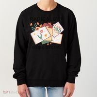 Radicalized By Basic Decency Book Flower Women's Sweatshirt thumb 0