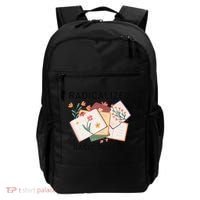 Radicalized By Basic Decency Book Flower Backpack thumb 0