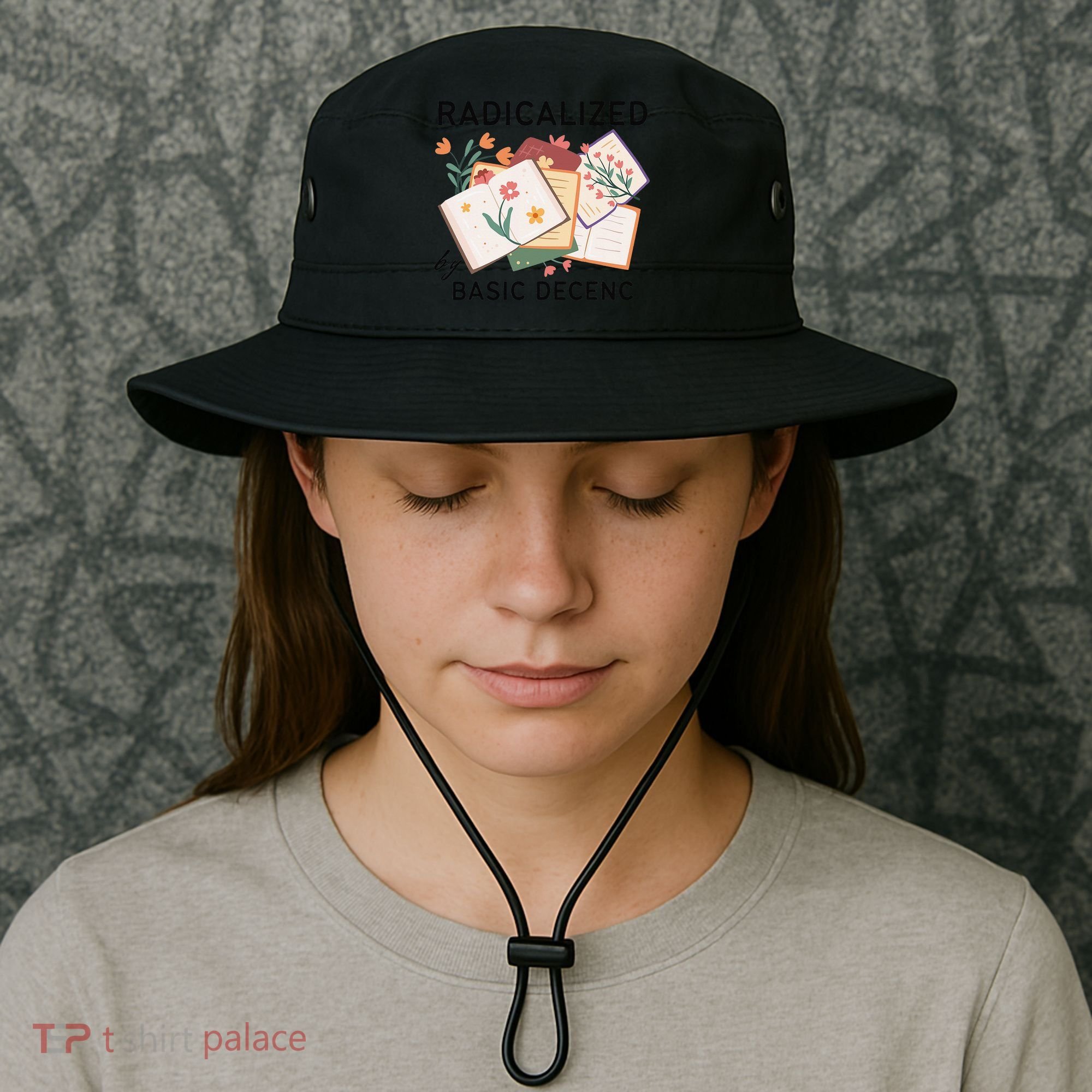 Radicalized By Basic Decency Book Flower Bucket Hat
