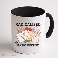 Radicalized By Basic Decency Book Flower Coffee Mug thumb 1
