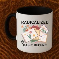 Radicalized By Basic Decency Book Flower Coffee Mug thumb 2