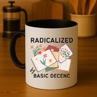 Radicalized By Basic Decency Book Flower Coffee Mug thumb 4