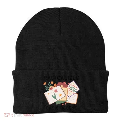 Radicalized By Basic Decency Book Flower Beanie