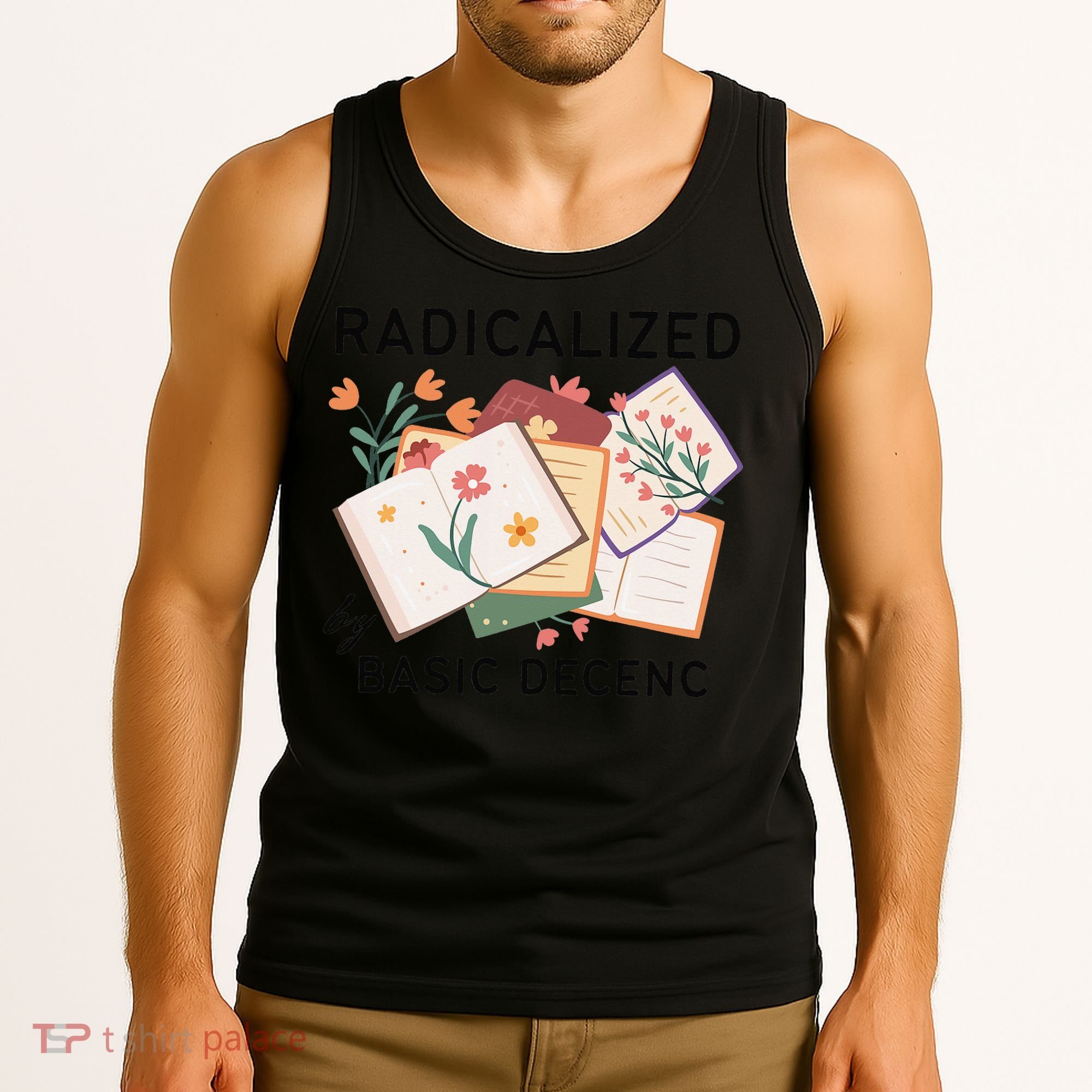 Radicalized By Basic Decency Book Flower Tank Top