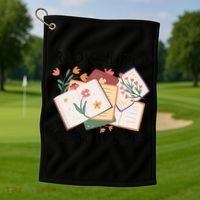 Radicalized By Basic Decency Book Flower Golf Towel thumb 1