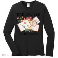 Radicalized By Basic Decency Book Flower Women's Long Sleeve Shirt thumb 0