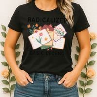 Radicalized By Basic Decency Book Flower Women's T-Shirt thumb 2