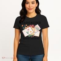 Radicalized By Basic Decency Book Flower Women's T-Shirt thumb 4