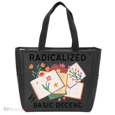 Radicalized By Basic Decency Book Flower Tote Bag